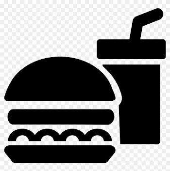 Fast Food Junk Food Drink Clip Art - Food Clipart Black And White