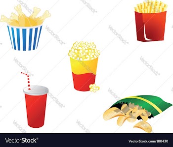  					Fast food symbols vector&nbsp;image														