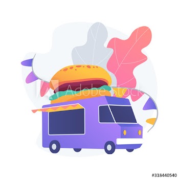 Fast food truck, burger van