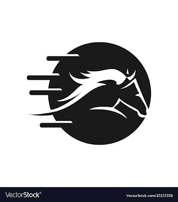 Fast speed horse logo horse icon vector image