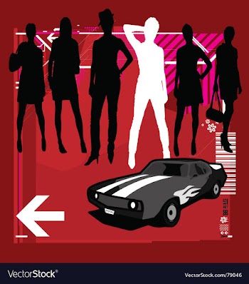 Fast women vector image