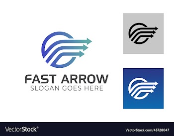 faster express with arrow symbol for business