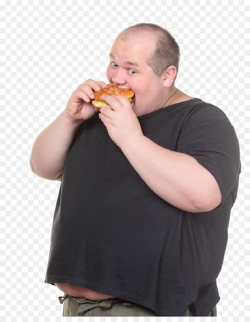 Fat Eating Man - A fat man 