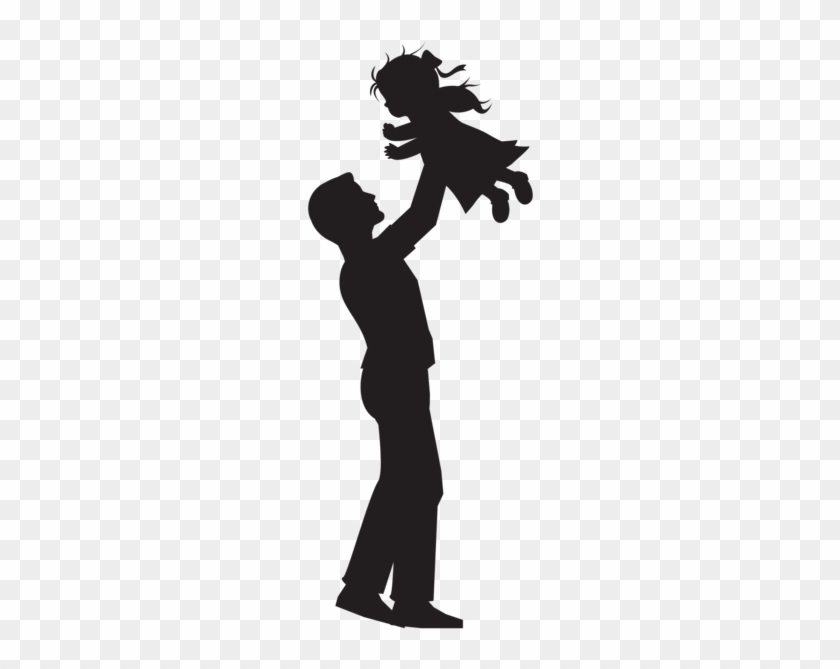 Father And Daughter Silhouette Clip Art Png Image - Father Daughter Silhouette