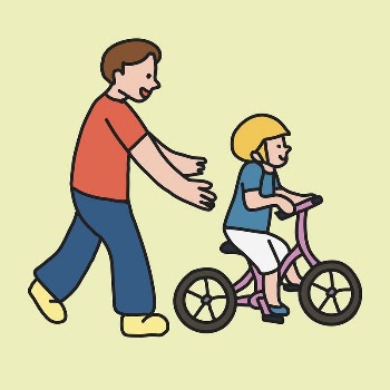 Father and son cycling collage | Free Vector - rawpixel