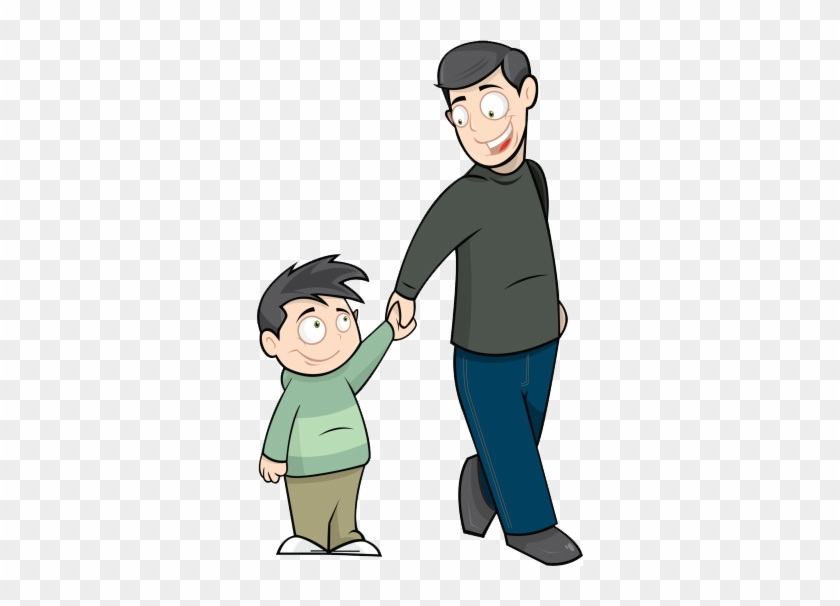 Father Clip Art - Dad And Son Clipart