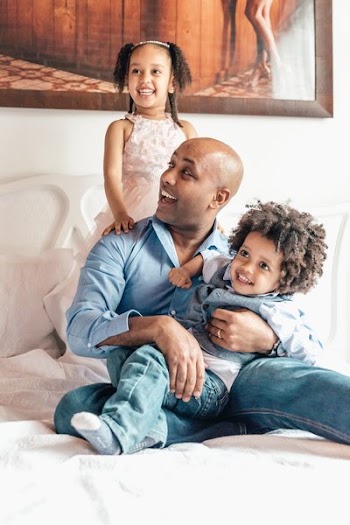 Father Having Fun With His Children