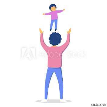 Father playing with his son