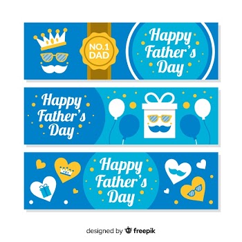Father's day banners Free Vector