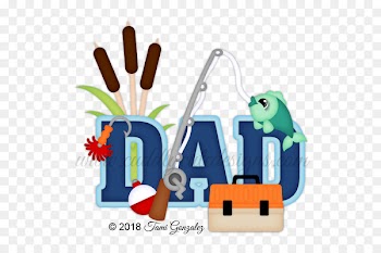 Father's Day Fishing Dad Design - cinco stamp 