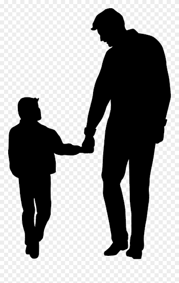 Father's Day Son Clip Art - Father And Son Silhouette Vector - Png ...