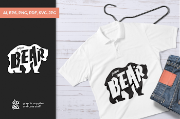 Father's Day SVG Cut Files - Papa Bear