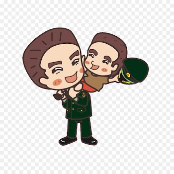 Father, Salute, Mother, Cartoon, Animated Cartoon PNG