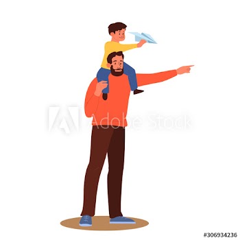 Father spend time with child