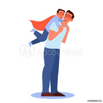 Father spend time with child