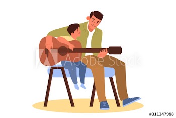 Father spend time with child
