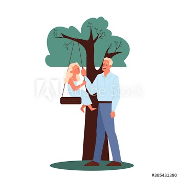 Father spend time with child vector illustration