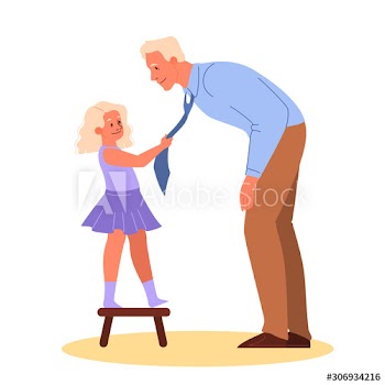Father spend time with child vector illustration