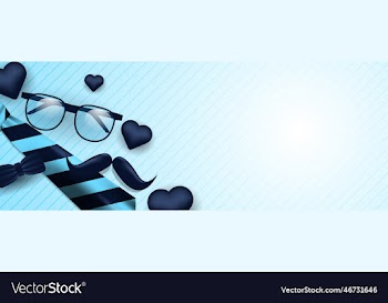 fathers day banner design with necktie