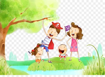 Fathers Day Greeting card Happiness - Child Fishing 