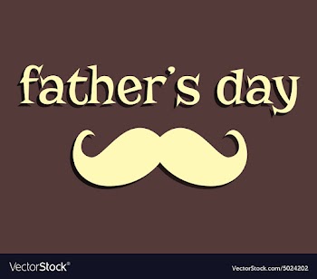  					Fathers day greeting template mustache Unusual vector image														