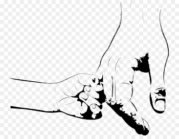 Fathers Day Mothers Day Childrens Day - Big hands holding little hands painted image 