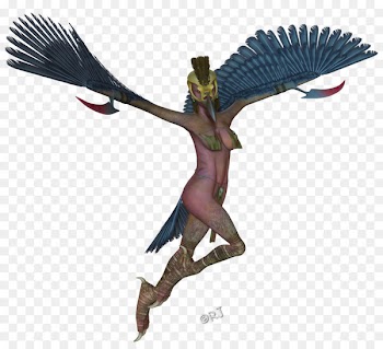 Fauna Beak Feather Figurine - harpy badge 