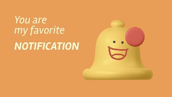 Favorite notification banner template, 3D | Free PSD Template - rawpixel