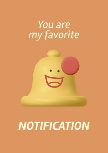 Favorite notification poster template, 3D | Free PSD Template - rawpixel