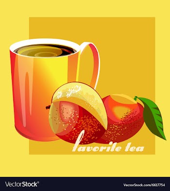 Favorite tea mango vector image