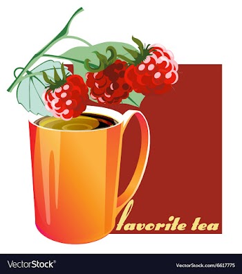 Favorite tea raspberry vector image