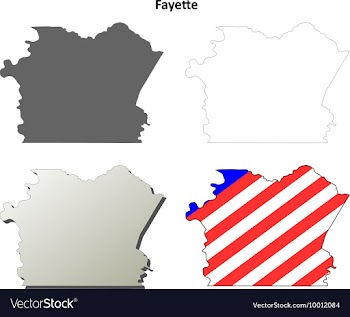 Fayette Map Icon Set vector image