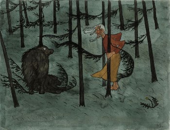 Fear in the woods, 1896, | Free Photo - rawpixel