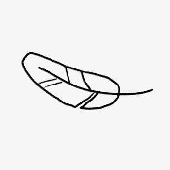 Feather doodle clipart, cute design | Free PSD - rawpixel