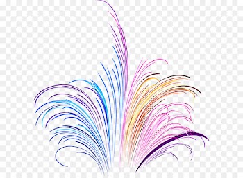 Feather Illustration - Cool Fireworks 