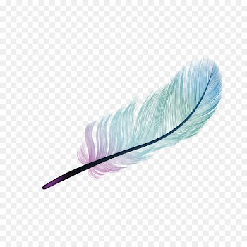 Feather Light Blue Color - Gradient blue feather 