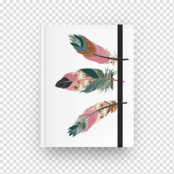 Feather Notebook Art Sketchbook Watercolor painting, feather transparent background PNG clipart