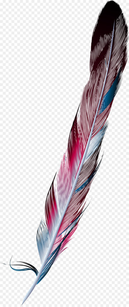 Feather Painting Drawing - Hand painted colorful feather 