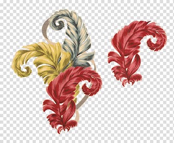 Feather Presentation Fable , Hand-painted feather pattern transparent background PNG clipart