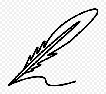 Feather Quill Black and white Clip art - Quill Cliparts 
