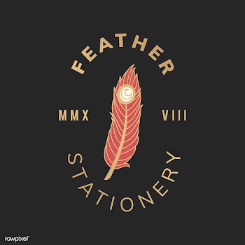 Feather stationery illustration | Free stock vector - 557944