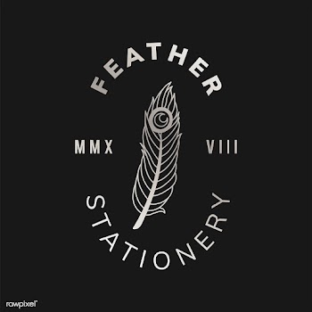Feather stationery illustration | Free stock vector - 558212