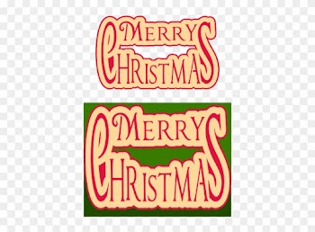 February Images Clip Art - Merry Christmas Title