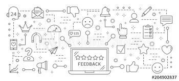 Feedback icons set