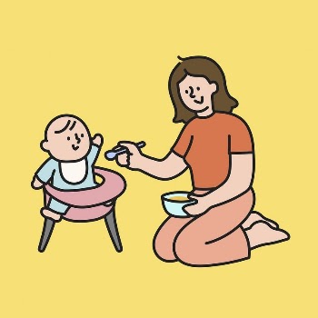 Feeding baby collage element, mother | Free Vector - rawpixel