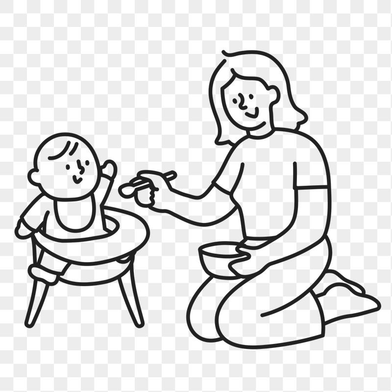 Feeding baby png sticker, mother | Free PNG Illustration - rawpixel