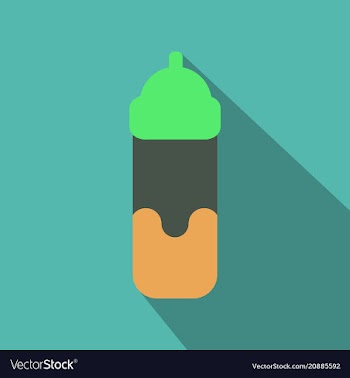 Feeding bottle icon flat of feeding bottle icon vector image