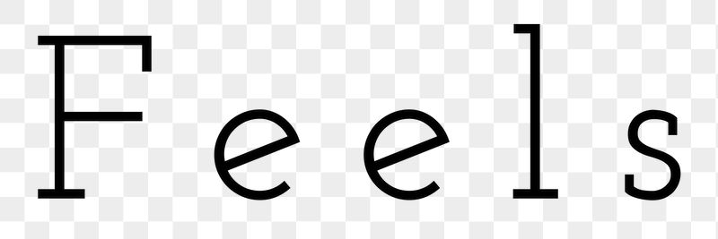 Feels word png, simple typography | Free PNG - rawpixel