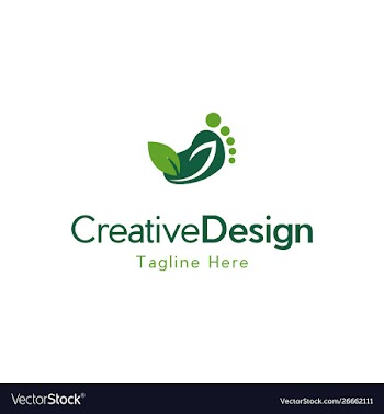 Feet leaf creative business logo vector image