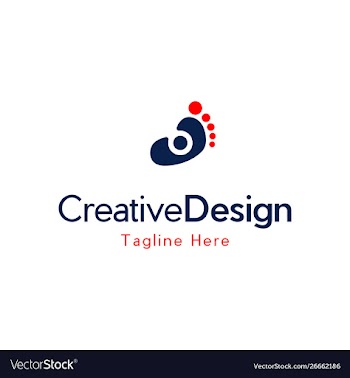 Feet point modern massage creative logo vector image